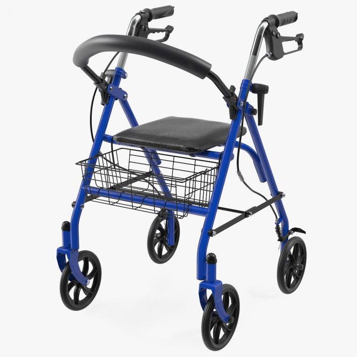 Medical Rolling Walker with Seat 3D