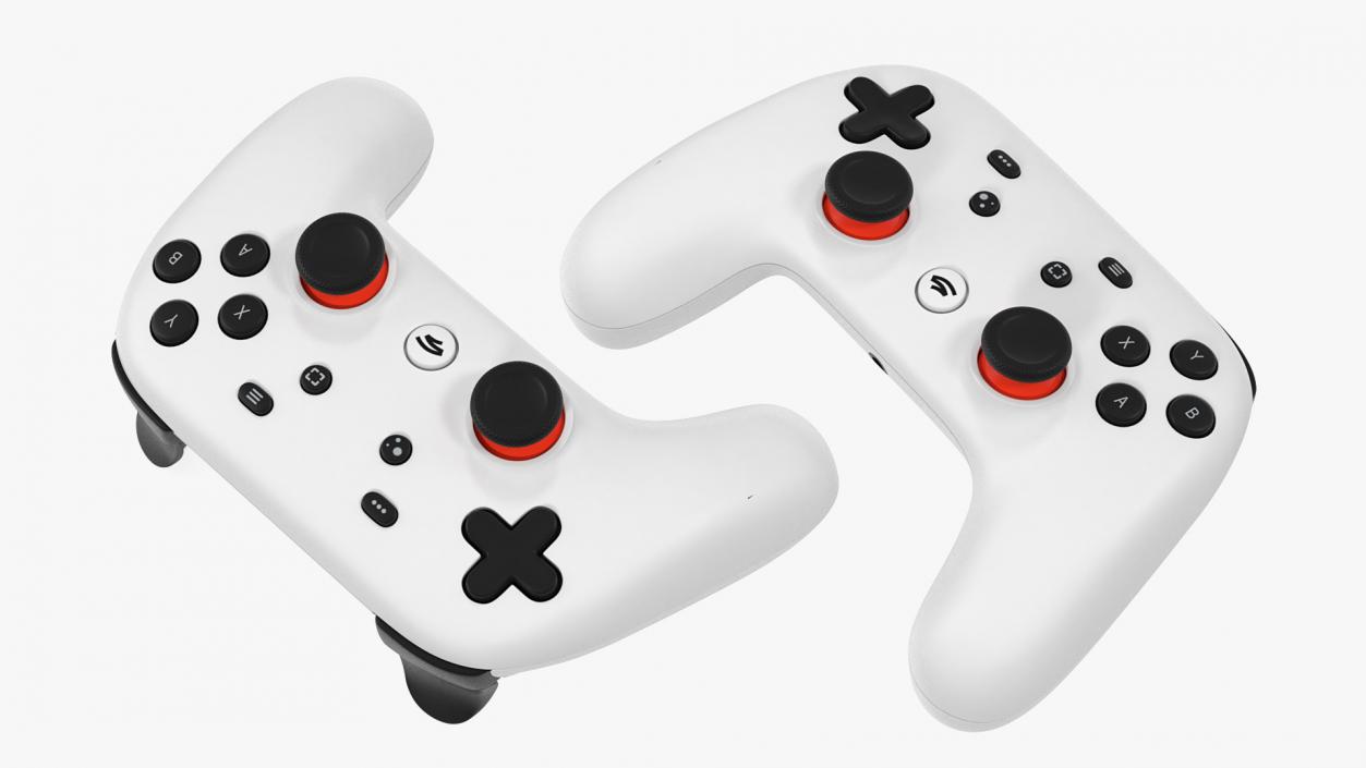 3D model White Google Stadia Controller