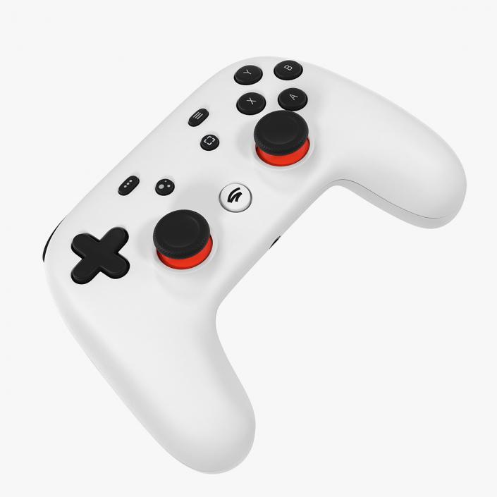 3D model White Google Stadia Controller