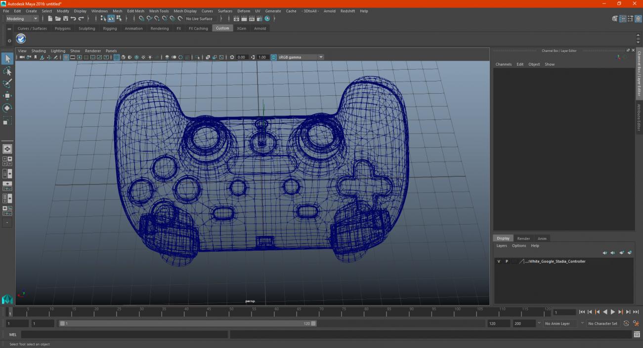 3D model White Google Stadia Controller