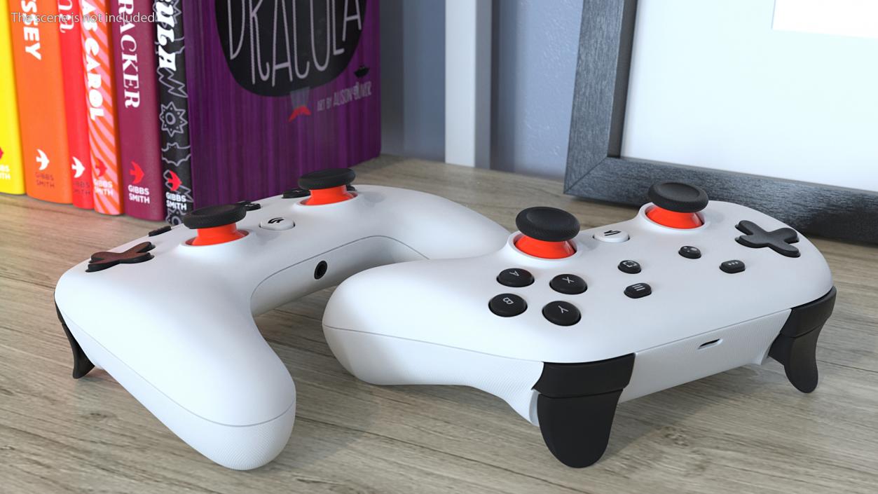 3D model White Google Stadia Controller