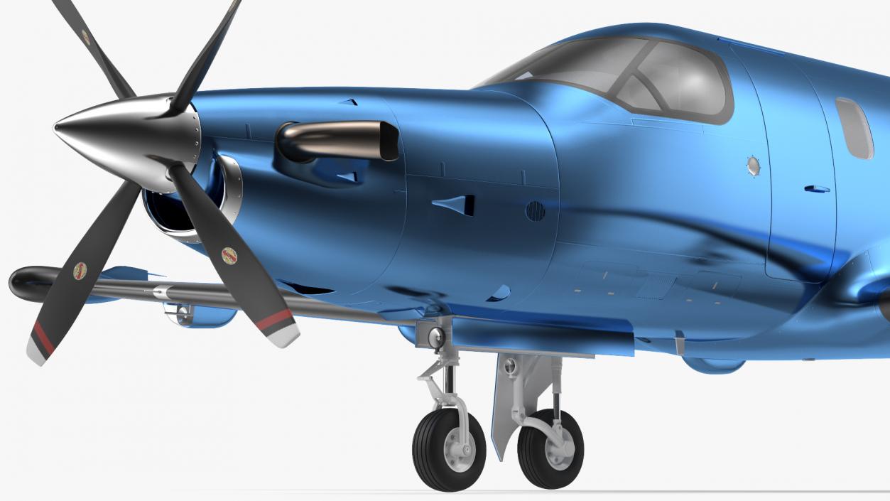 3D Turboprop Business Aircraft Simple Interior model