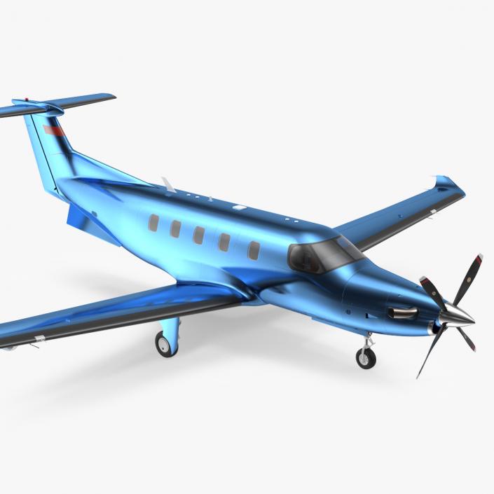 3D Turboprop Business Aircraft Simple Interior model