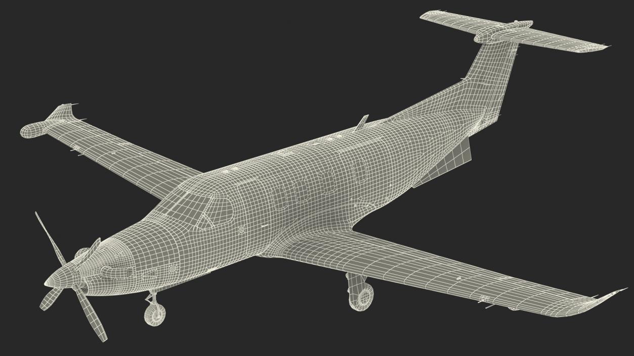 3D Turboprop Business Aircraft Simple Interior model