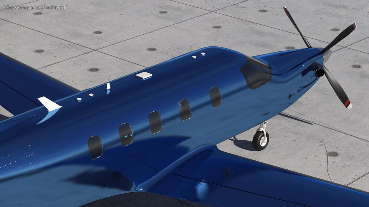 3D Turboprop Business Aircraft Simple Interior model