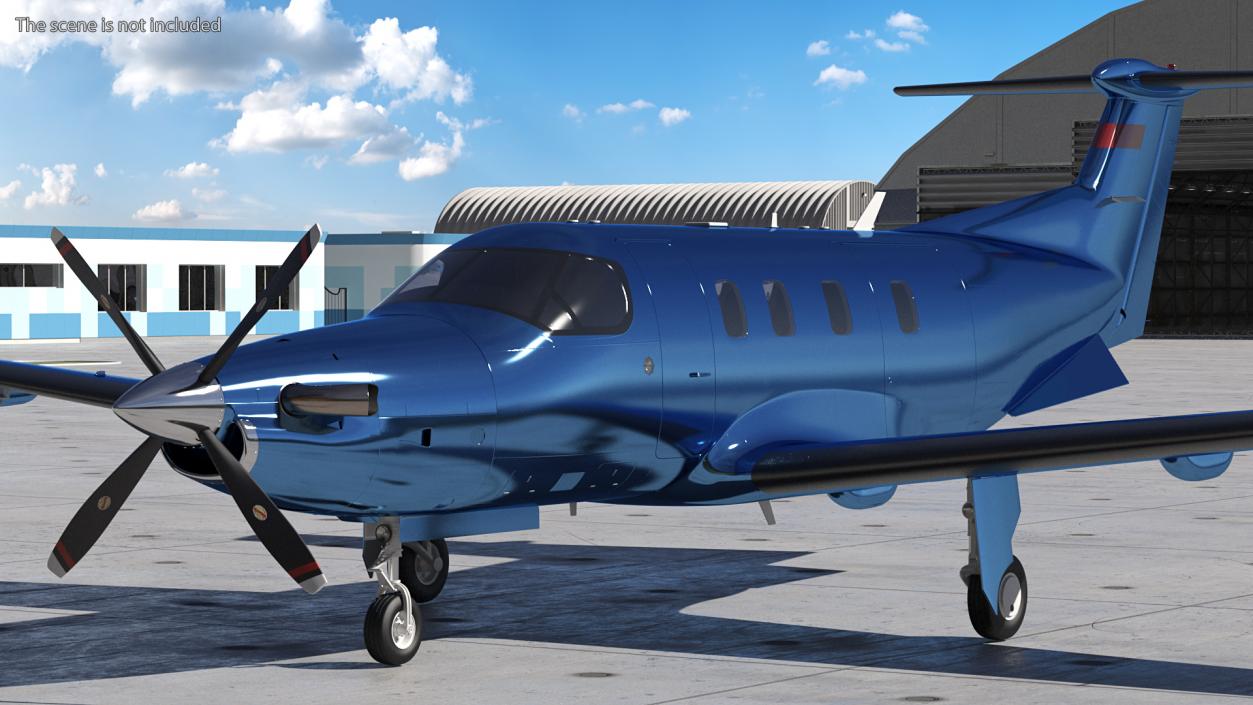 3D Turboprop Business Aircraft Simple Interior model