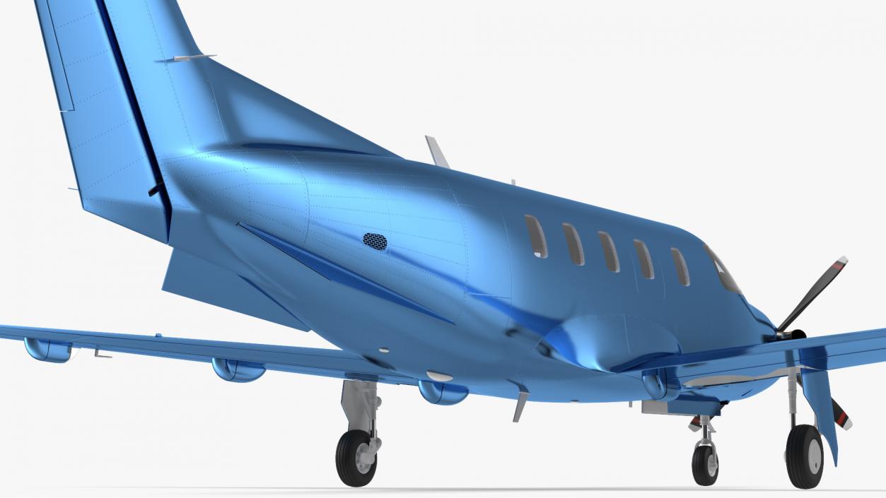 3D Turboprop Business Aircraft Simple Interior model