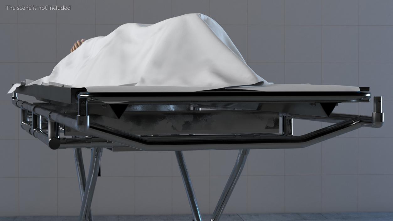 Mortuary Refrigerator with Dead Bodies Collection 3D model