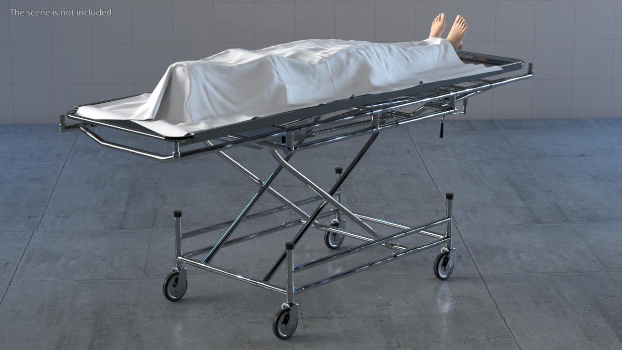 Mortuary Refrigerator with Dead Bodies Collection 3D model