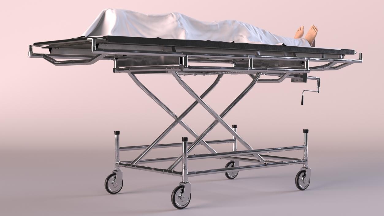 Mortuary Refrigerator with Dead Bodies Collection 3D model