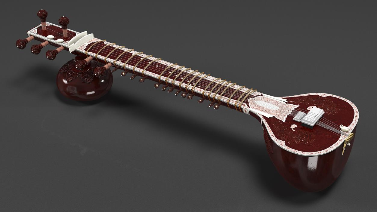 3D Traditional Stringed Instruments Collection model