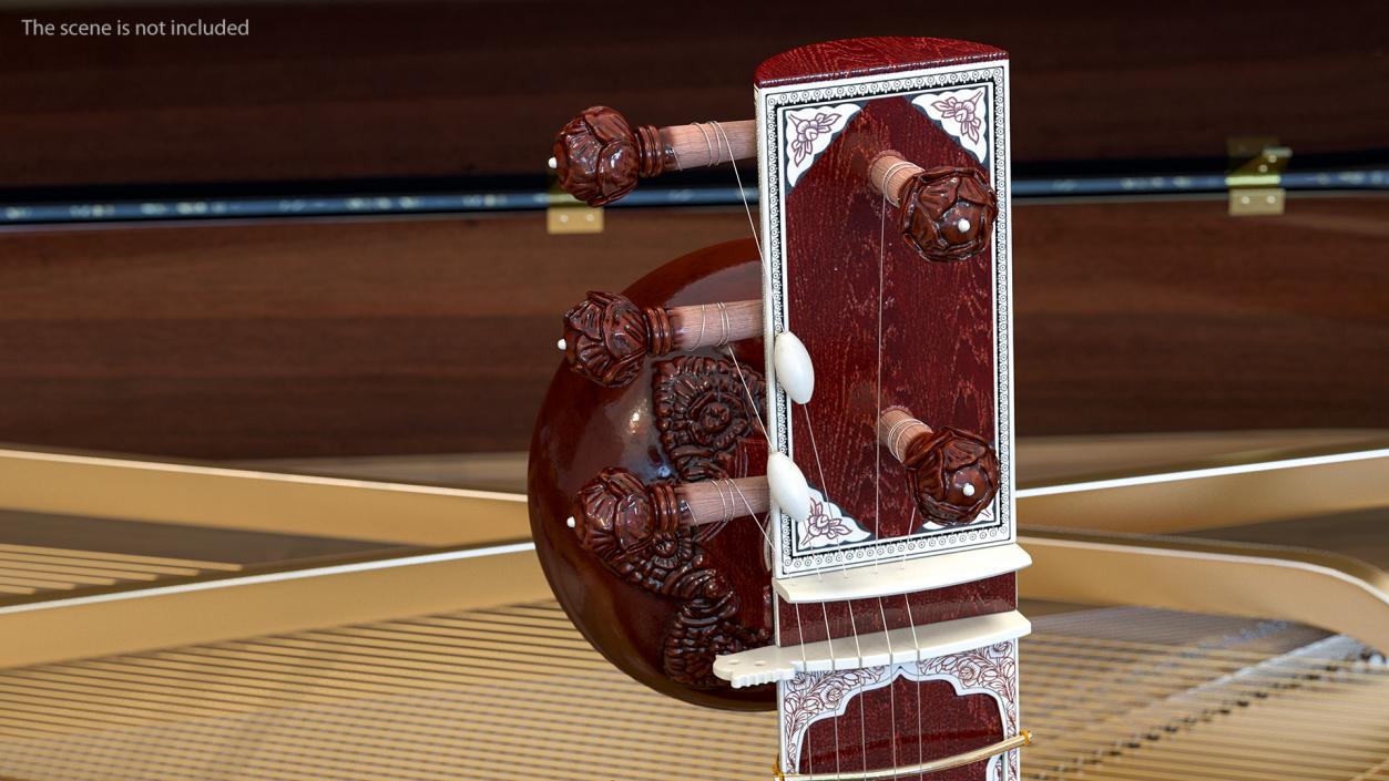 3D Traditional Stringed Instruments Collection model