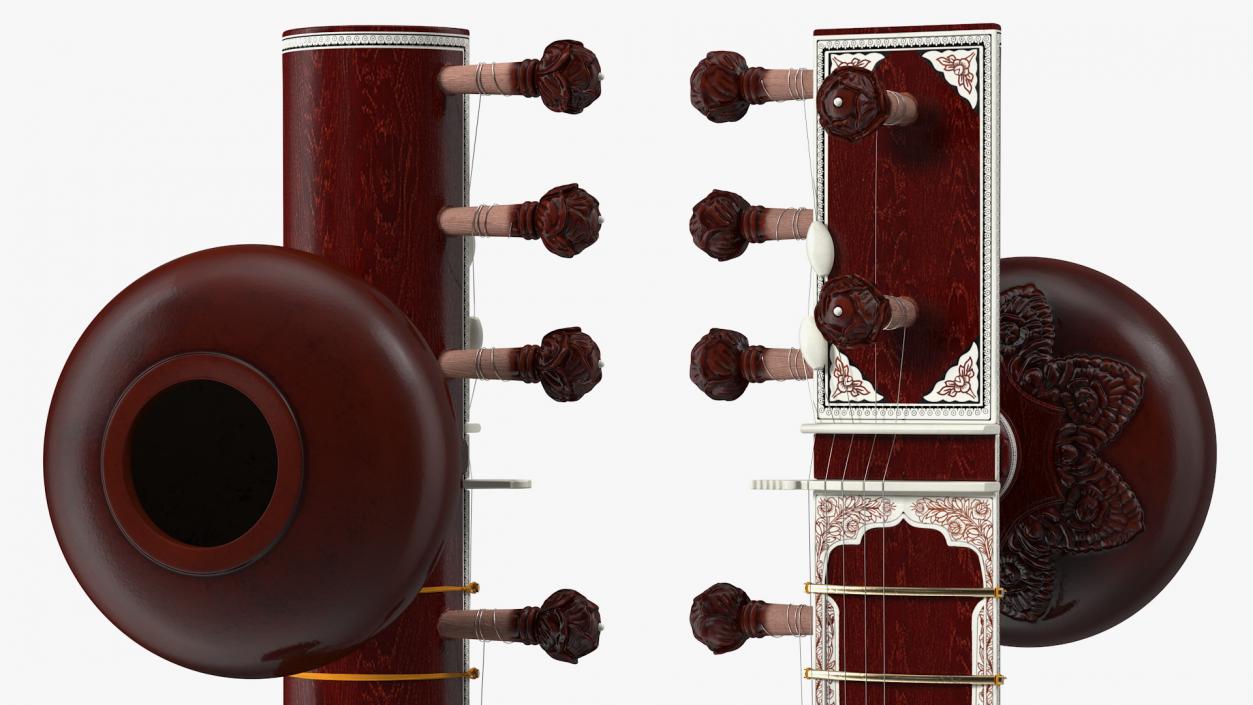 3D Traditional Stringed Instruments Collection model