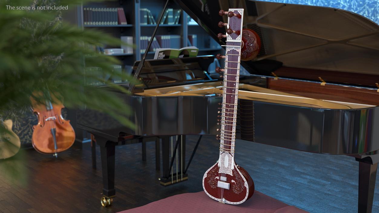 3D Traditional Stringed Instruments Collection model