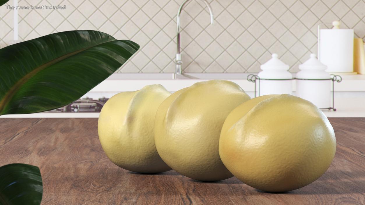 3D Peeled Macadamia Nuts