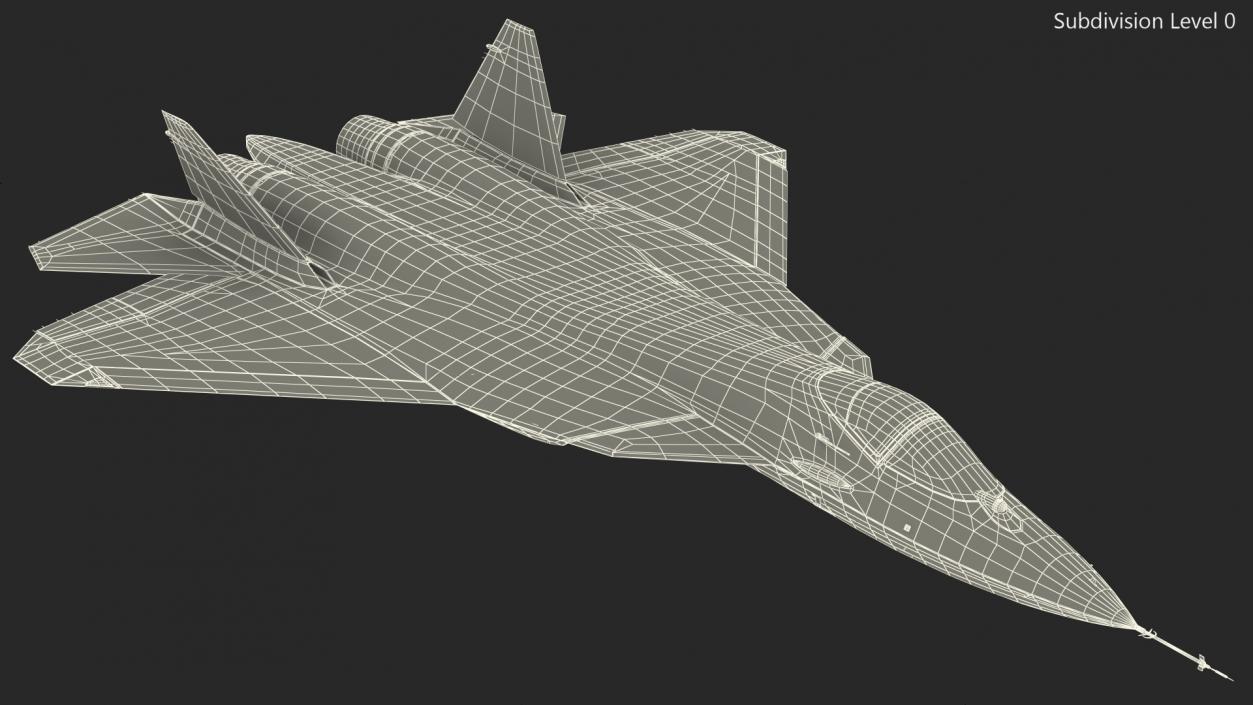 Sukhoi SU 57 Camo Flight 3D model