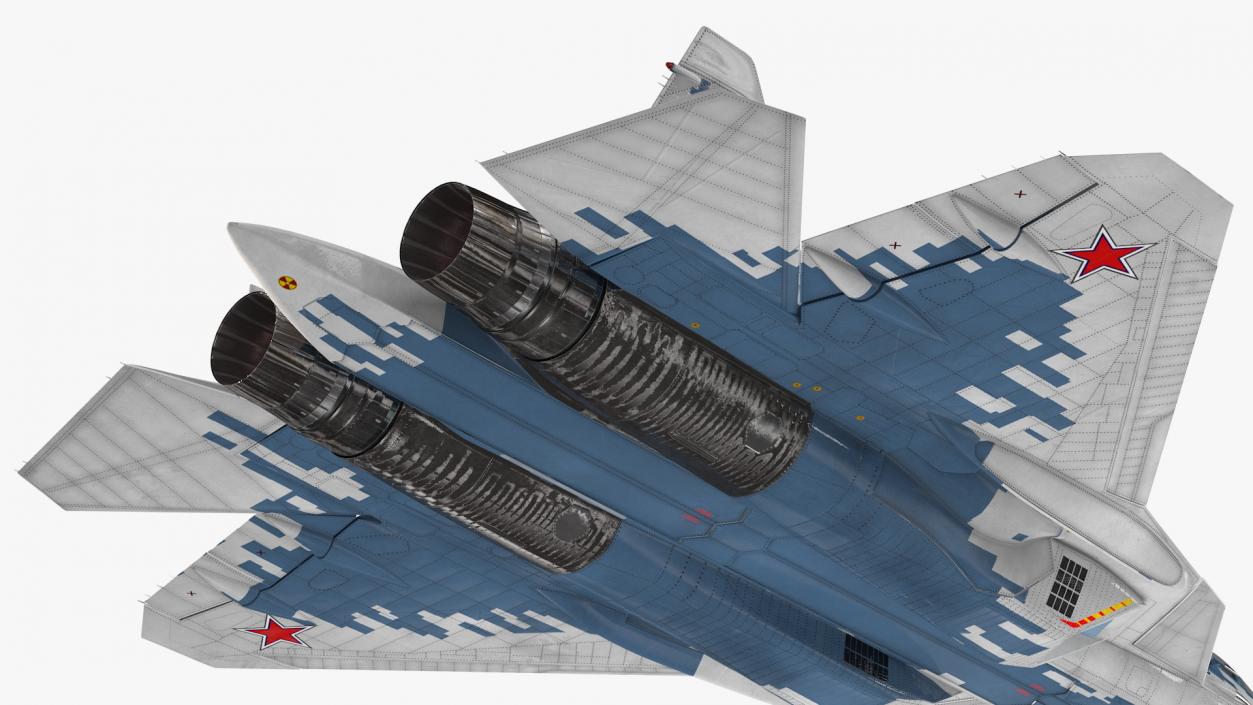 Sukhoi SU 57 Camo Flight 3D model