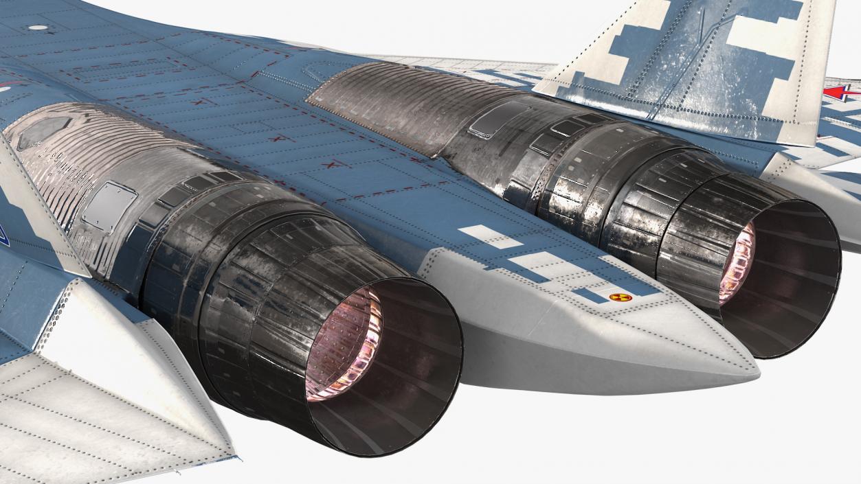 Sukhoi SU 57 Camo Flight 3D model