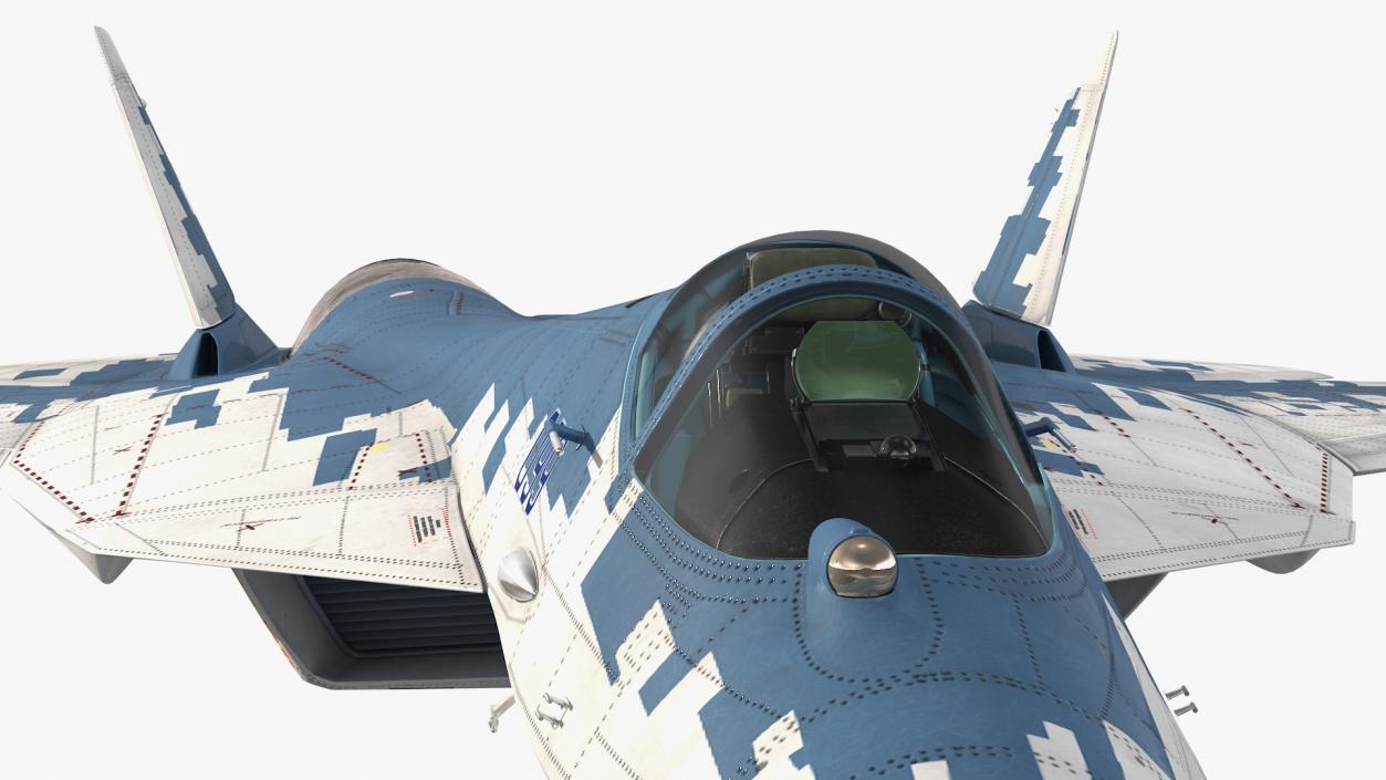 Sukhoi SU 57 Camo Flight 3D model