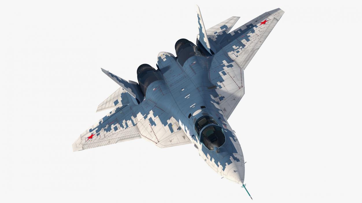 Sukhoi SU 57 Camo Flight 3D model