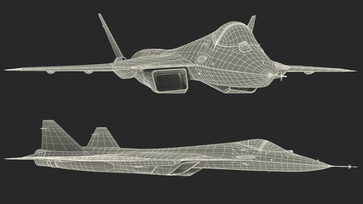 Sukhoi SU 57 Camo Flight 3D model