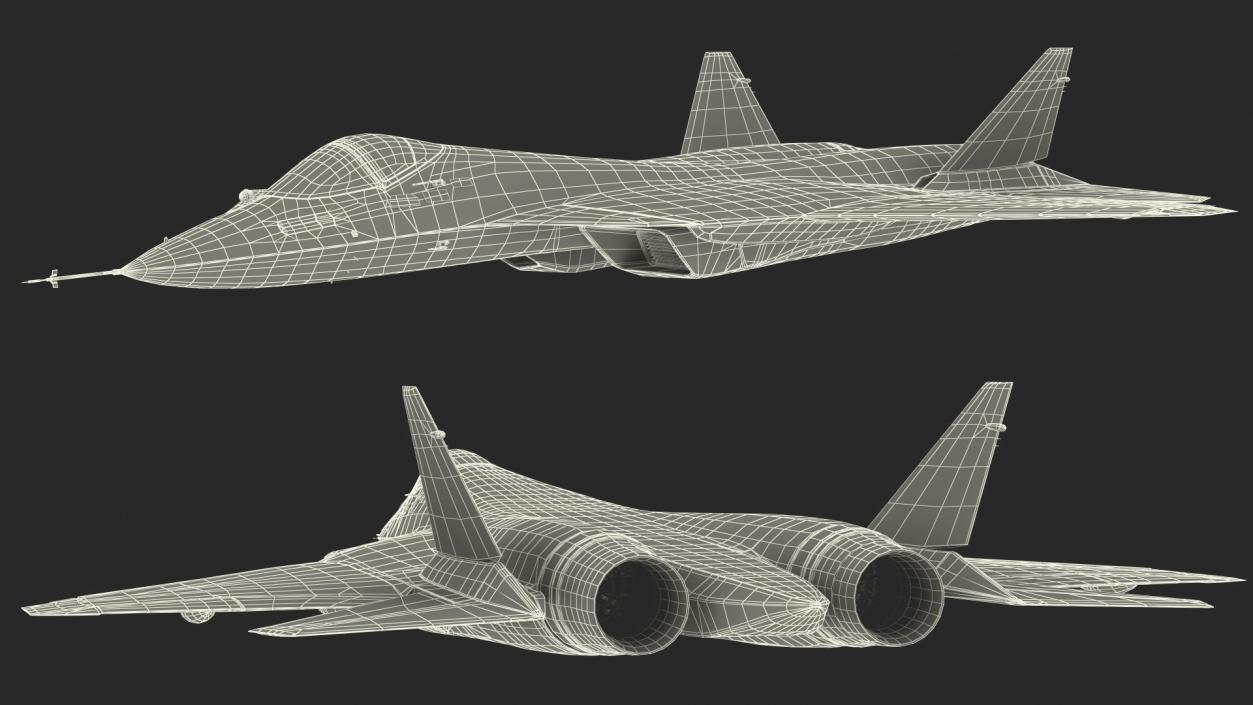 Sukhoi SU 57 Camo Flight 3D model