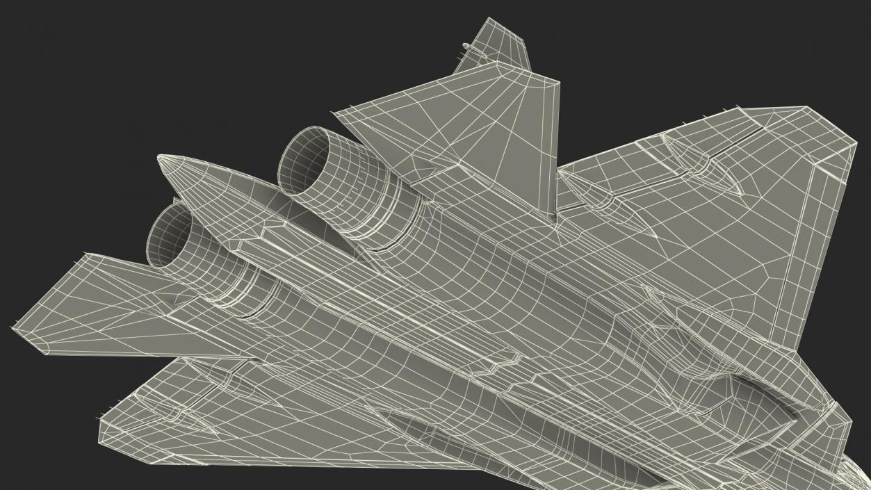 Sukhoi SU 57 Camo Flight 3D model