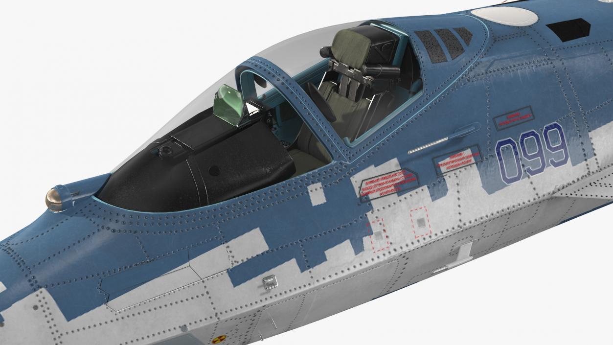 Sukhoi SU 57 Camo Flight 3D model