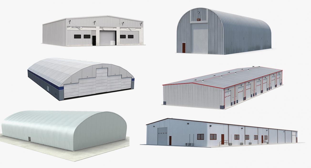 Warehouse and Hangars 3D Models Collection 2 3D model