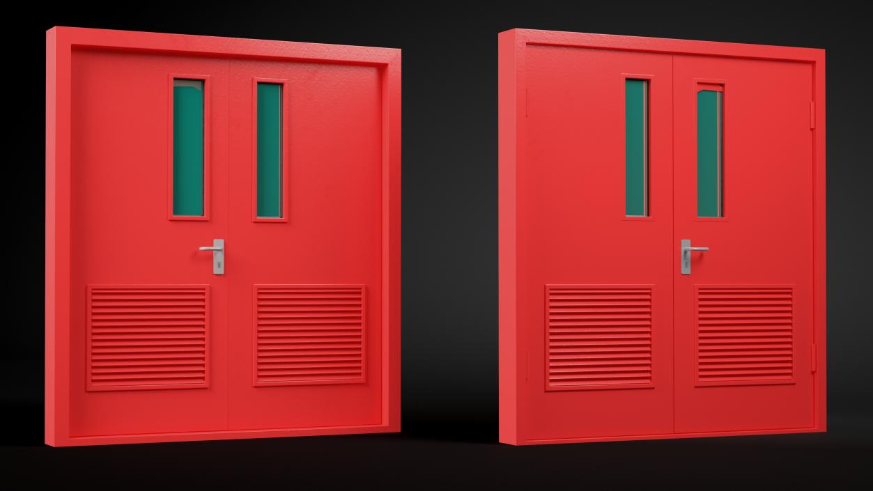 Fire Doors Double 3D