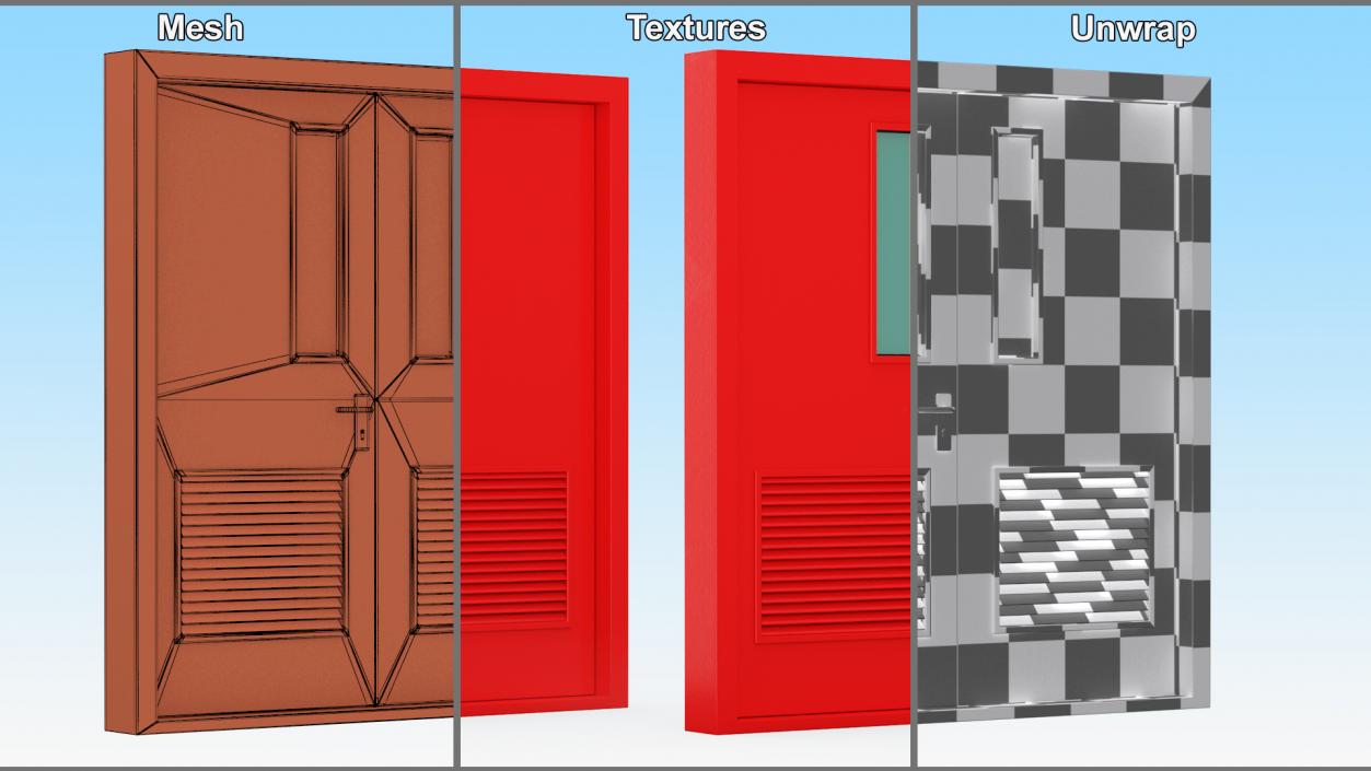 Fire Doors Double 3D