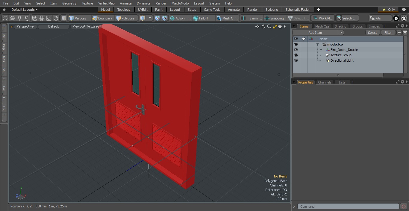 Fire Doors Double 3D