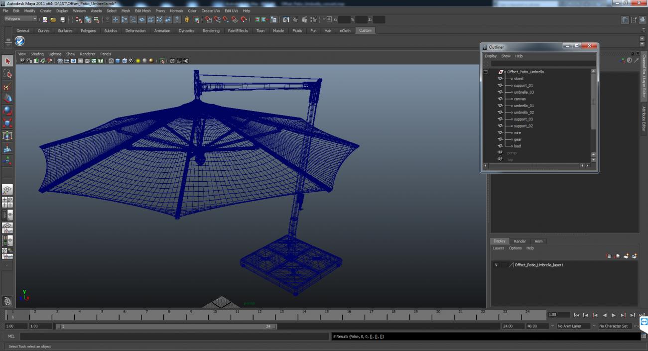 3D Offset Patio Umbrella