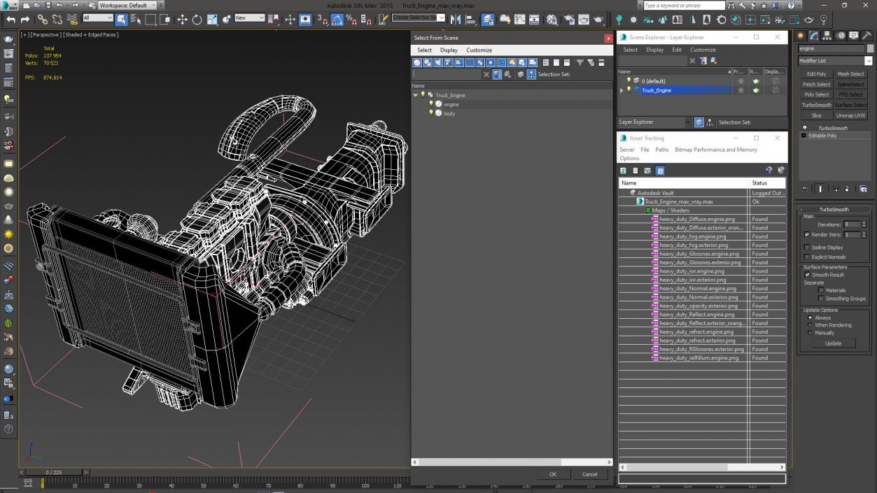 Truck Engine 3D