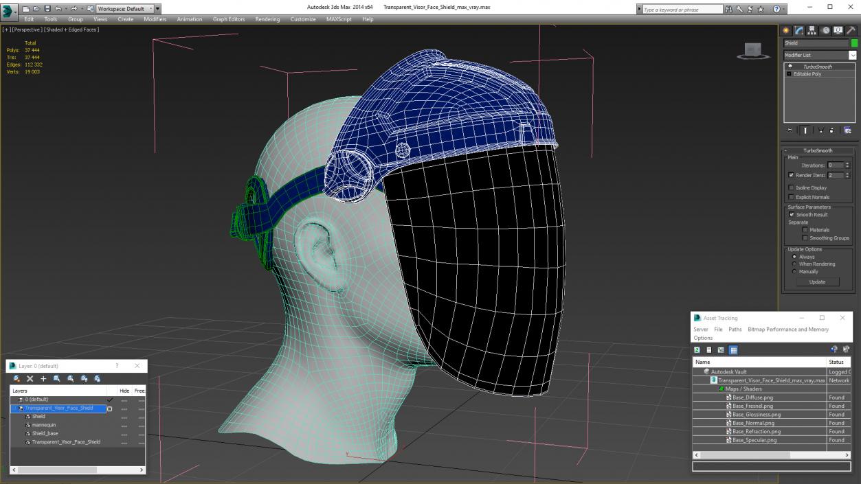 Transparent Visor Face Shield 3D model