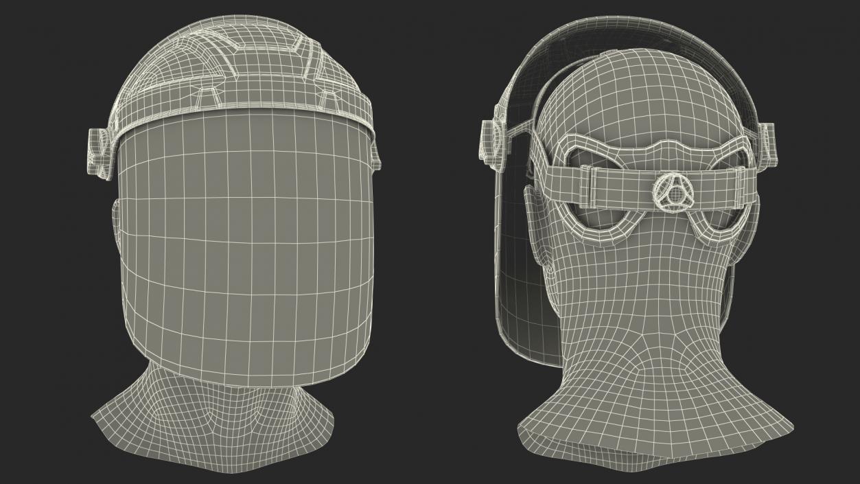 Transparent Visor Face Shield 3D model