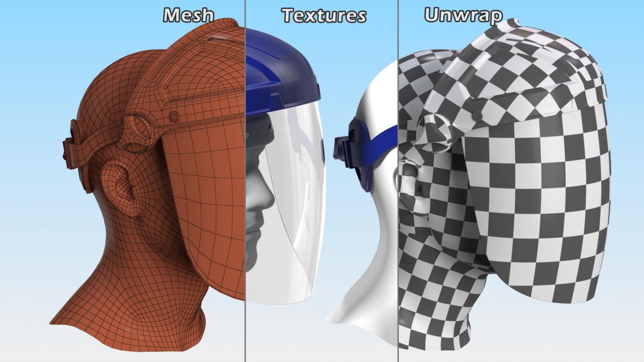 Transparent Visor Face Shield 3D model