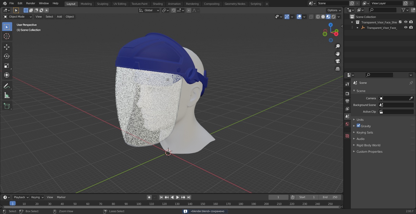 Transparent Visor Face Shield 3D model