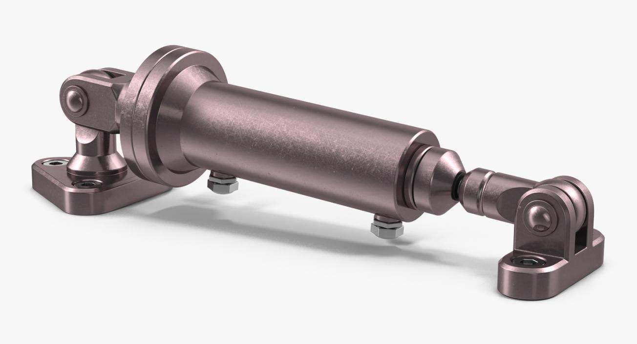 Anodized Hydraulic Cylinder 2 3D model