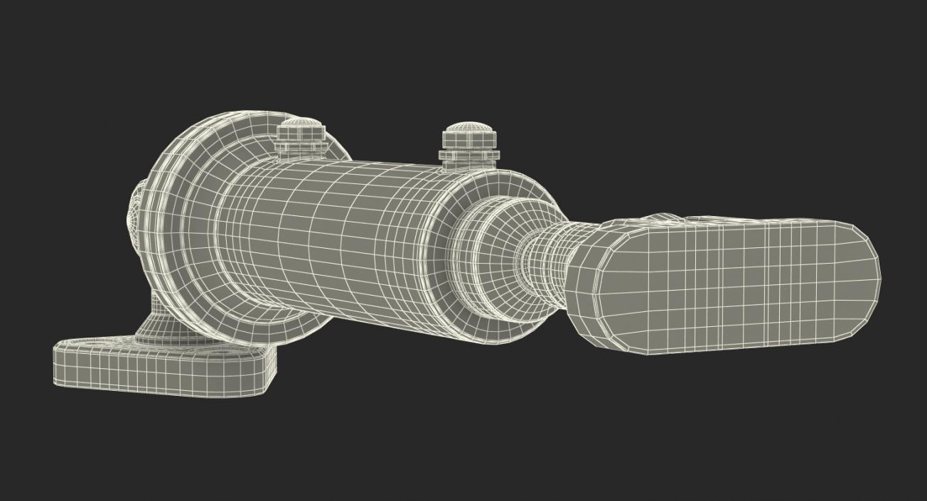 Anodized Hydraulic Cylinder 2 3D model