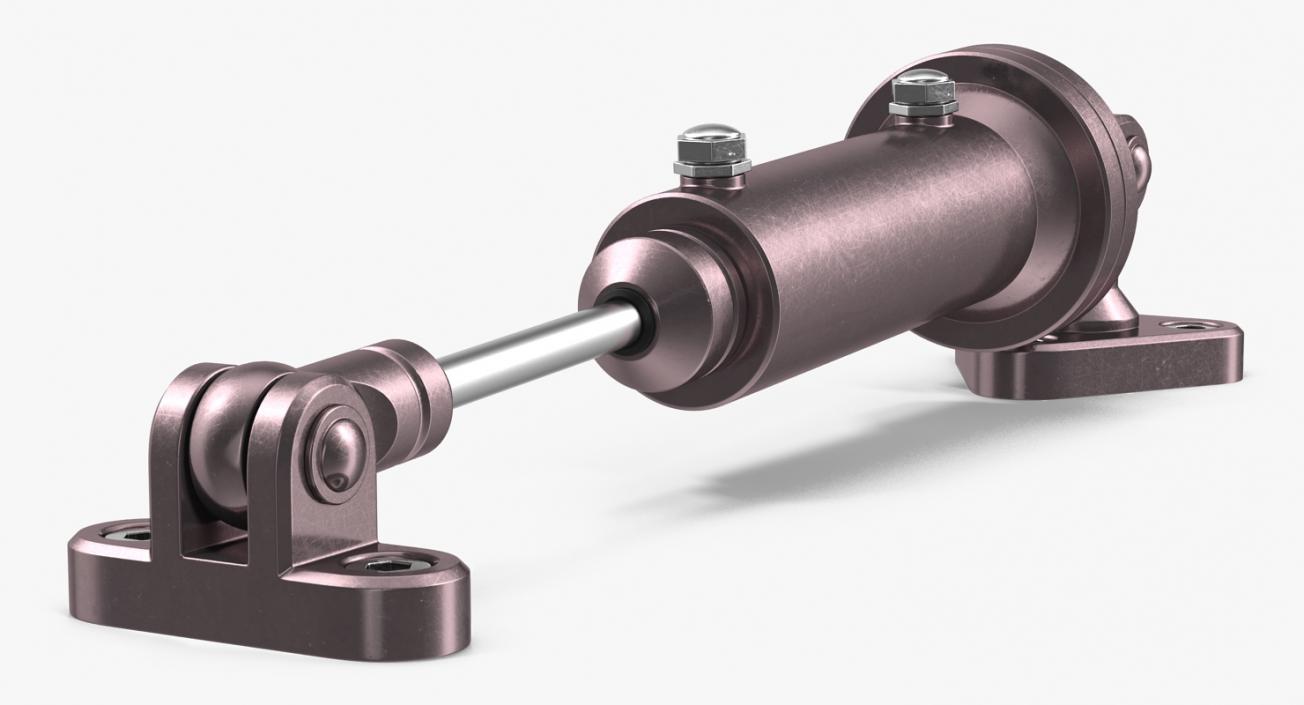 Anodized Hydraulic Cylinder 2 3D model