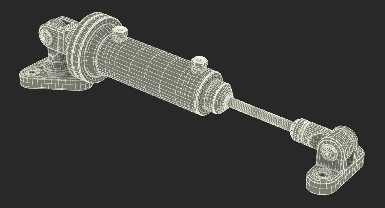 Anodized Hydraulic Cylinder 2 3D model