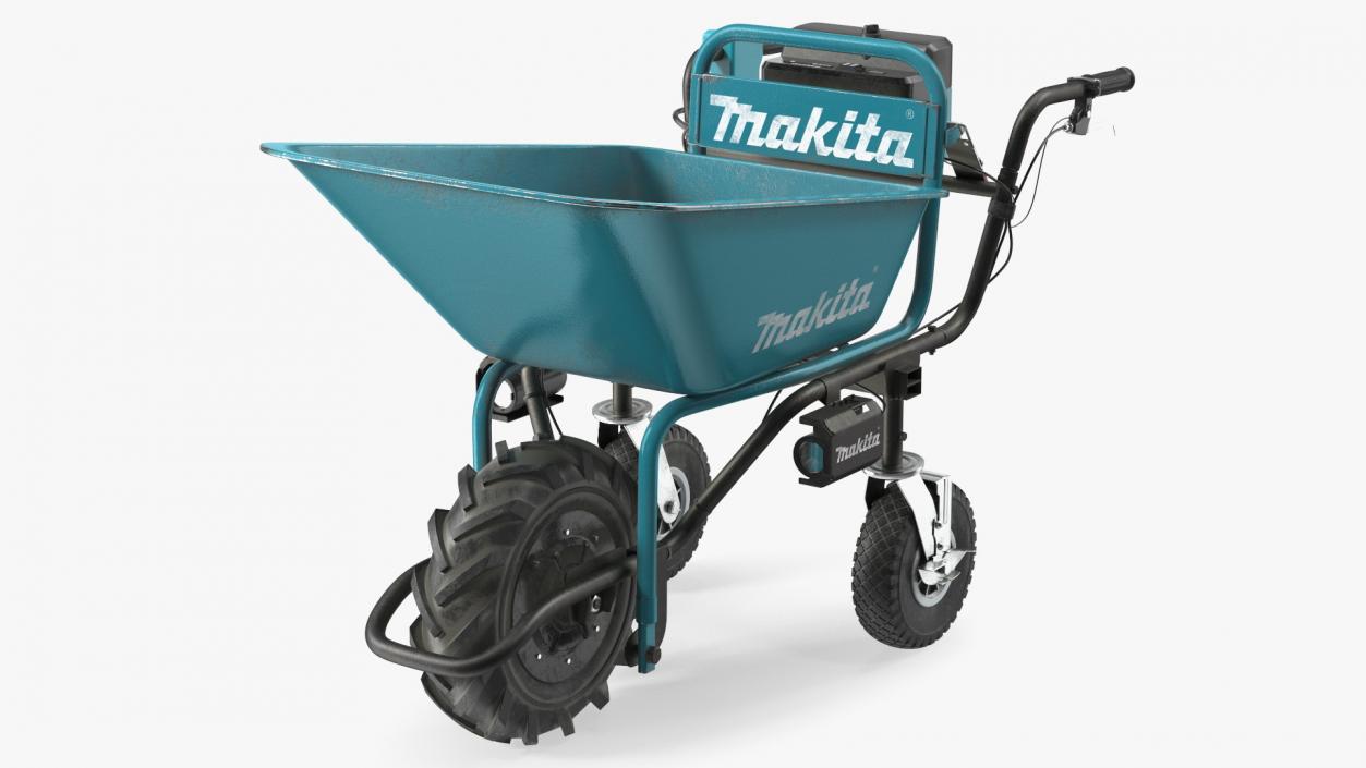 Makita DCU180ZB Electric Wheelbarrow with Bucket Dusty 3D model