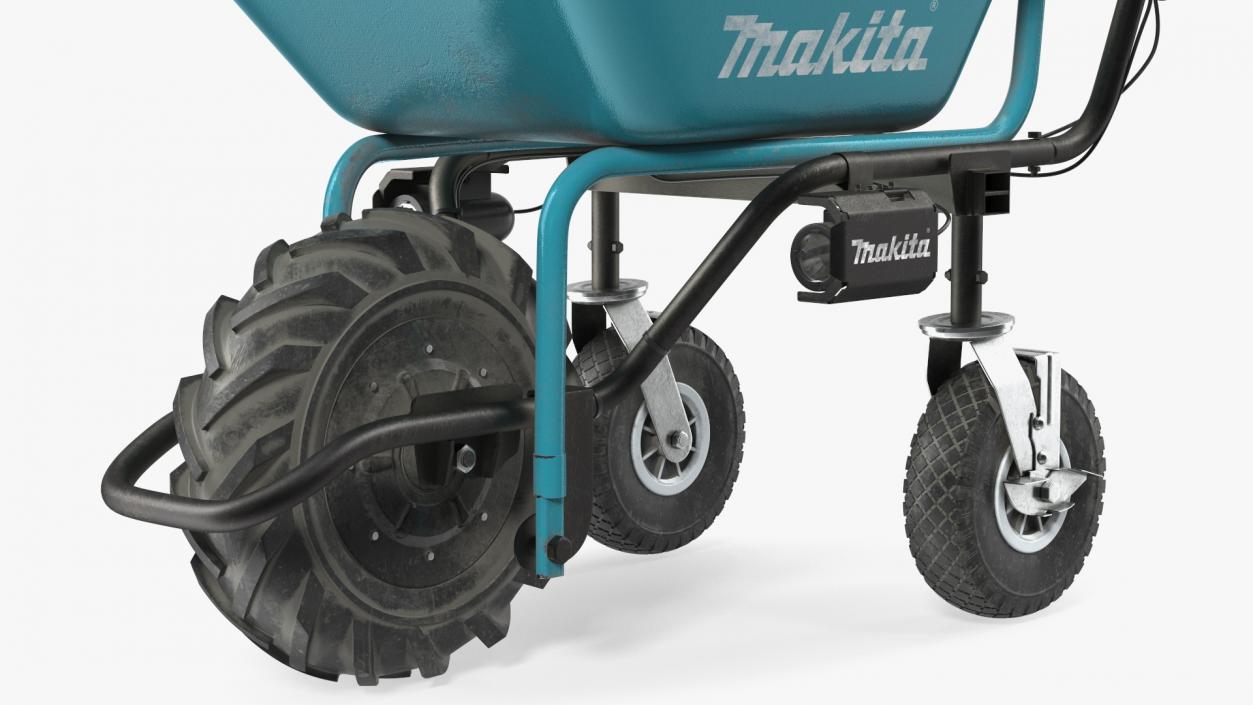 Makita DCU180ZB Electric Wheelbarrow with Bucket Dusty 3D model