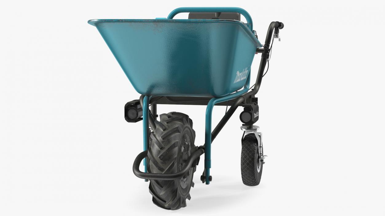 Makita DCU180ZB Electric Wheelbarrow with Bucket Dusty 3D model