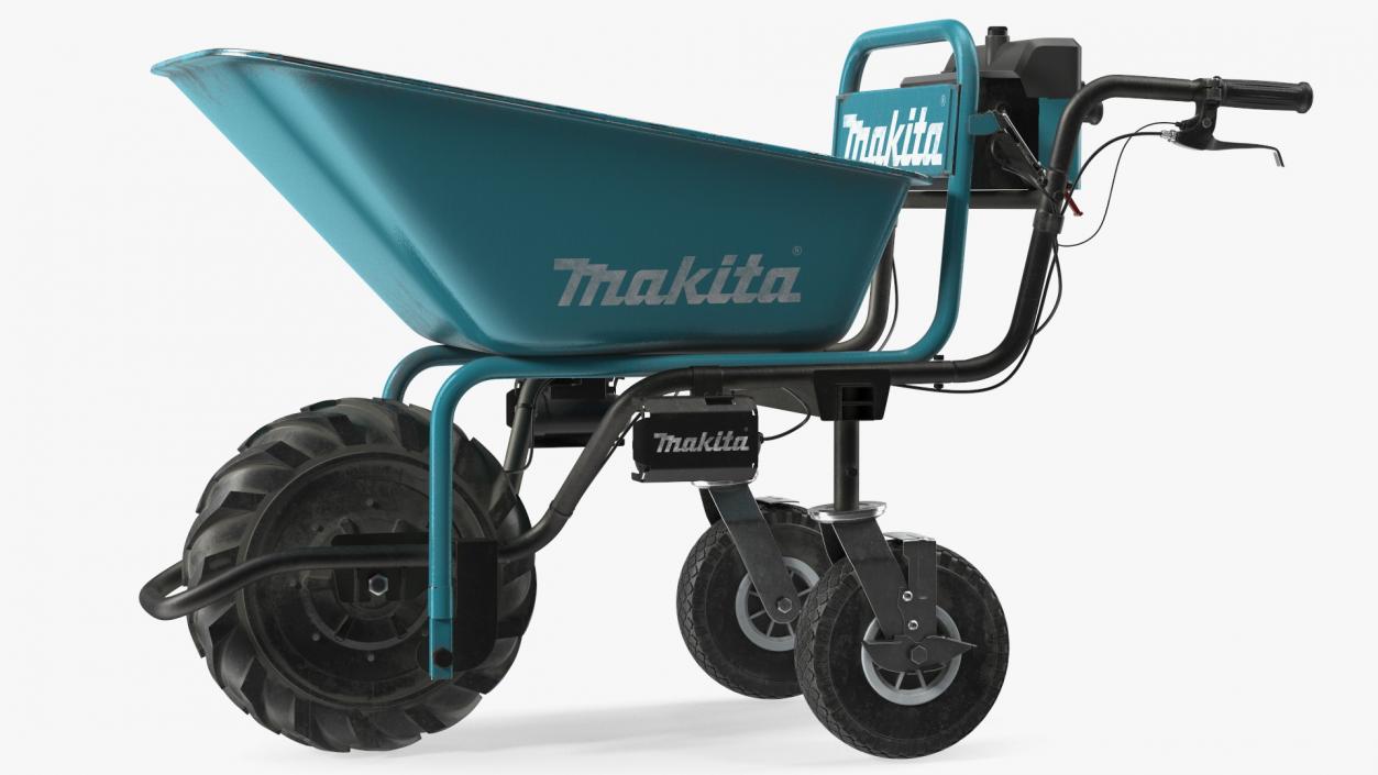 Makita DCU180ZB Electric Wheelbarrow with Bucket Dusty 3D model