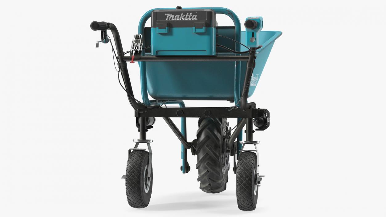 Makita DCU180ZB Electric Wheelbarrow with Bucket Dusty 3D model