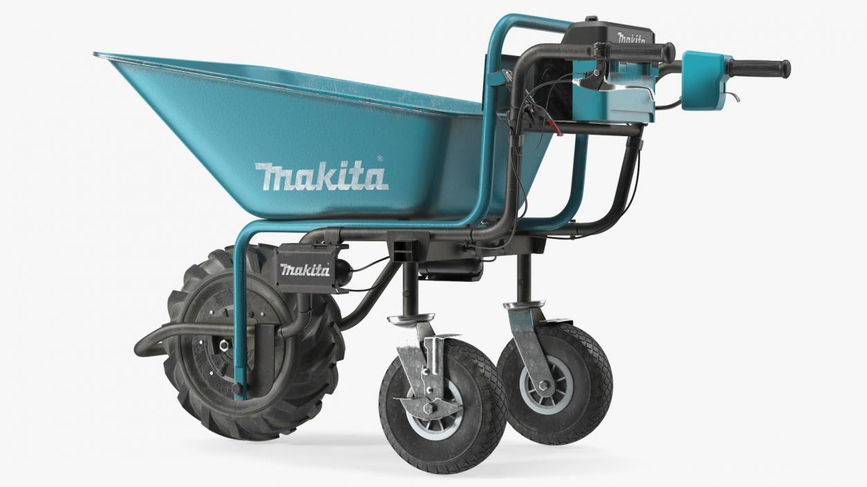 Makita DCU180ZB Electric Wheelbarrow with Bucket Dusty 3D model