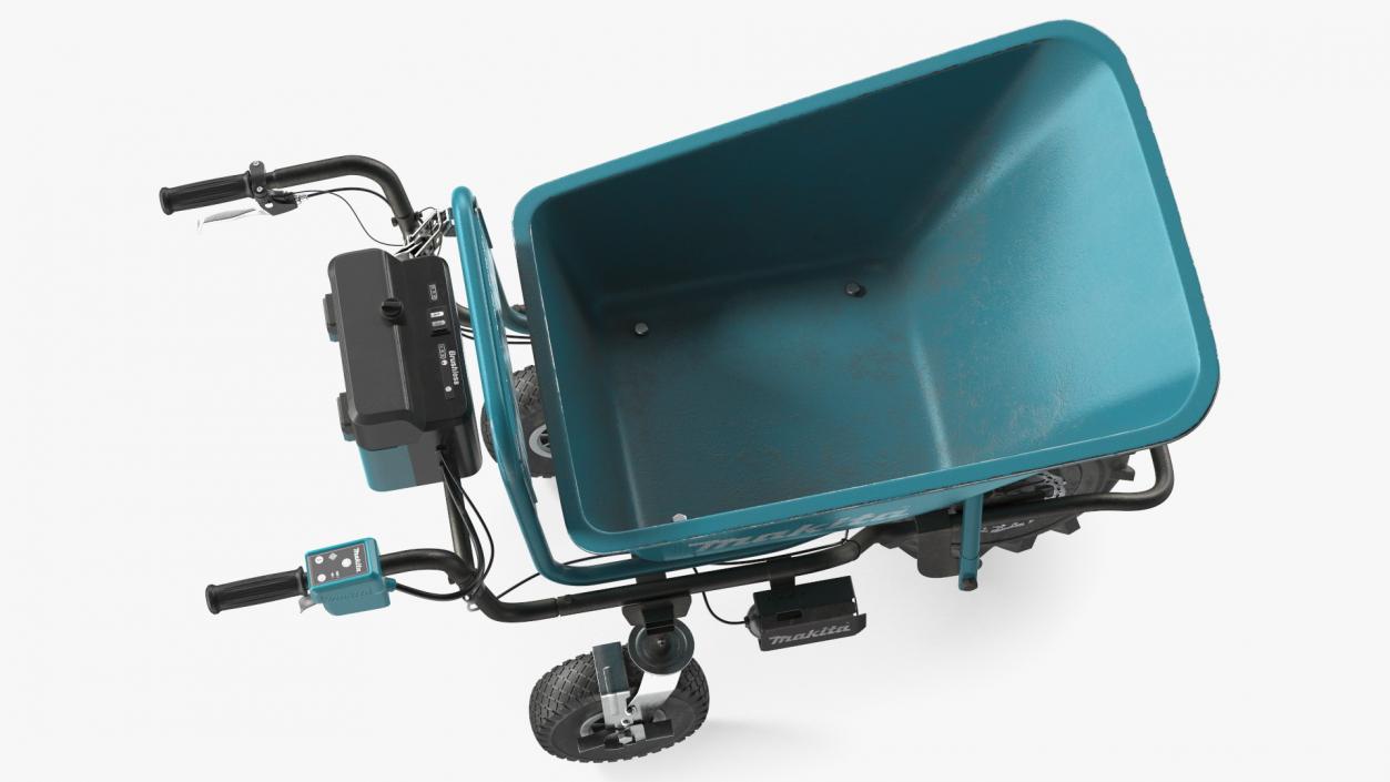 Makita DCU180ZB Electric Wheelbarrow with Bucket Dusty 3D model