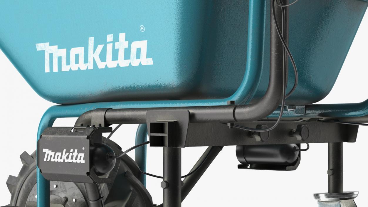 Makita DCU180ZB Electric Wheelbarrow with Bucket Dusty 3D model